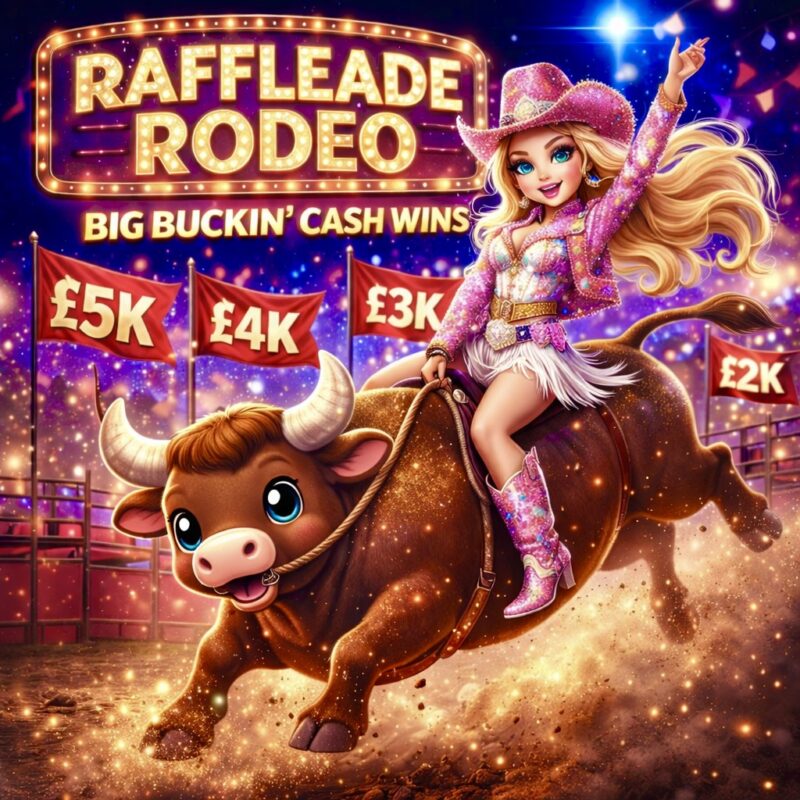 Raffleade Rodeo | Win £5000 £4000 £3000 Cash! £100 end prize - Raffleade