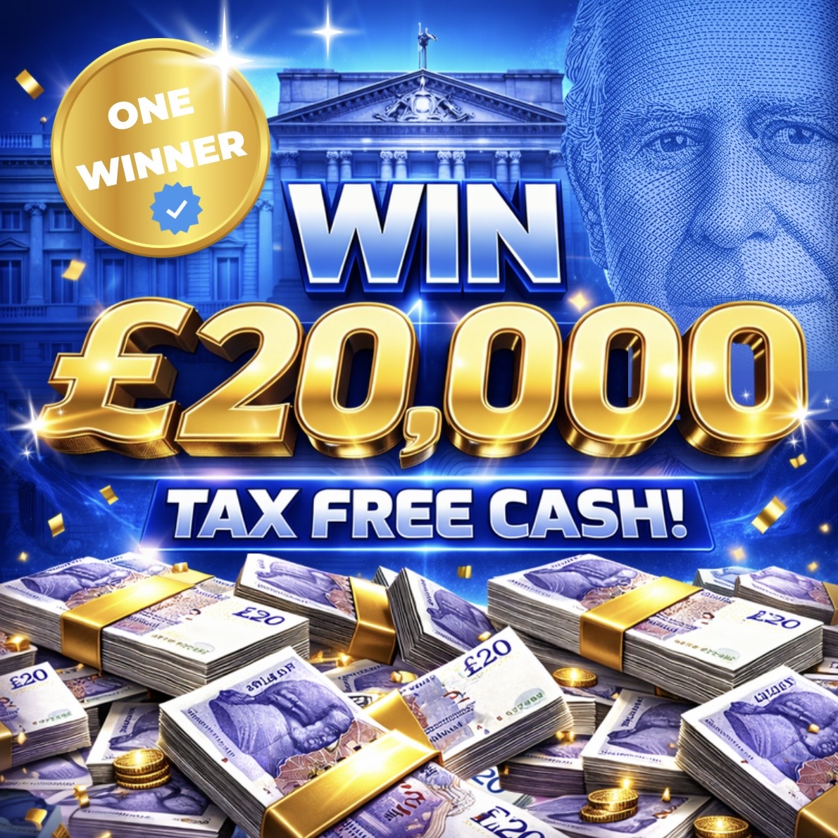 Win £20,000 Tax Free Cash for 20p!