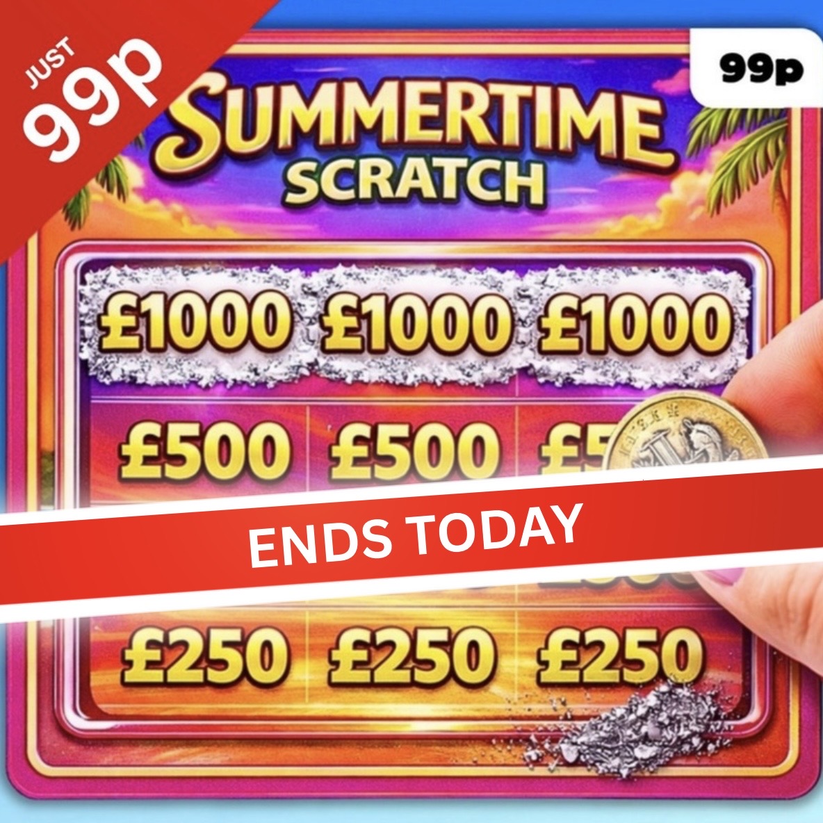 Instant Win Scratch | 1:10 Odds | Win £1K