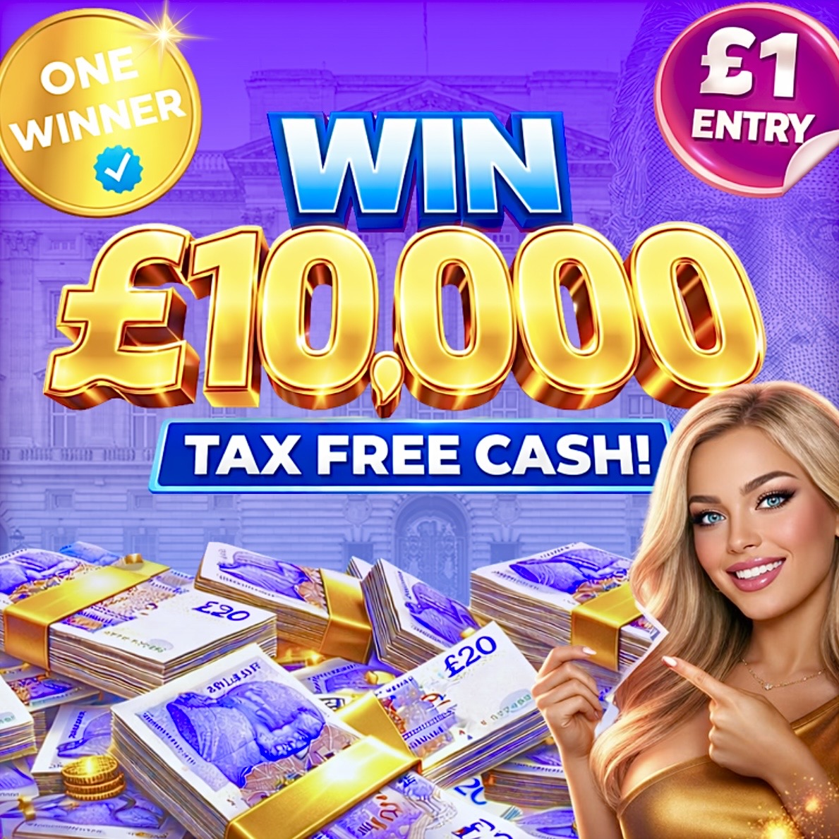 Win £10,000 Cash + Instant Wins!