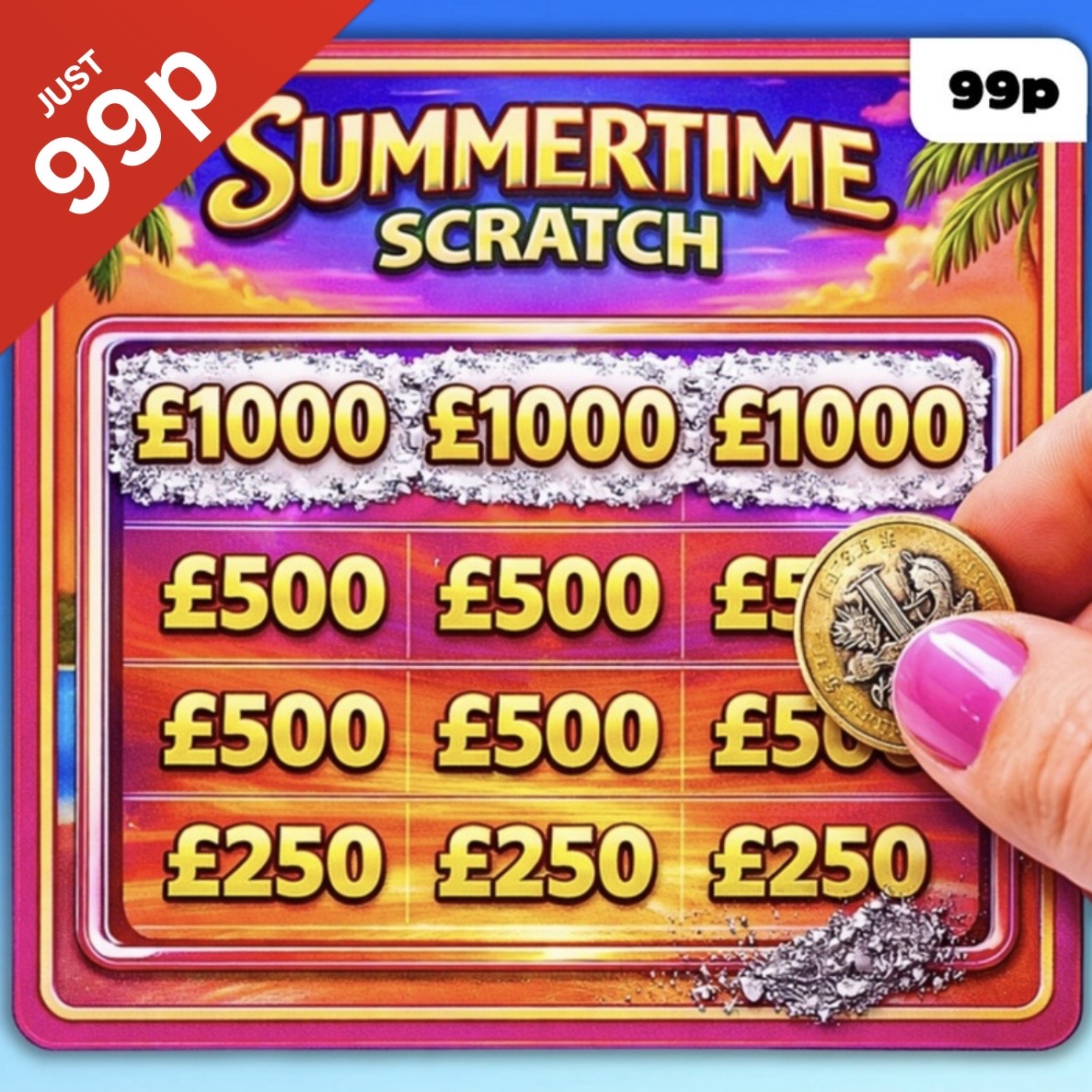 Instant Win Scratch | 1:10 Odds | Win £1K