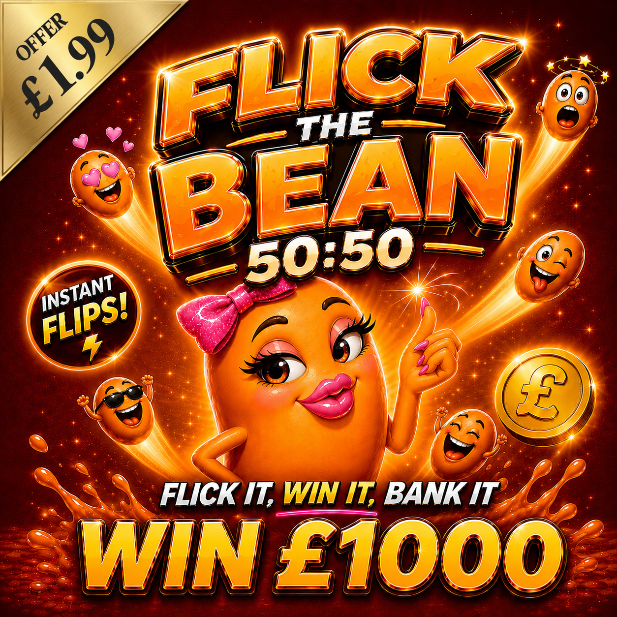 Half the Tickets Win | Win £1000!