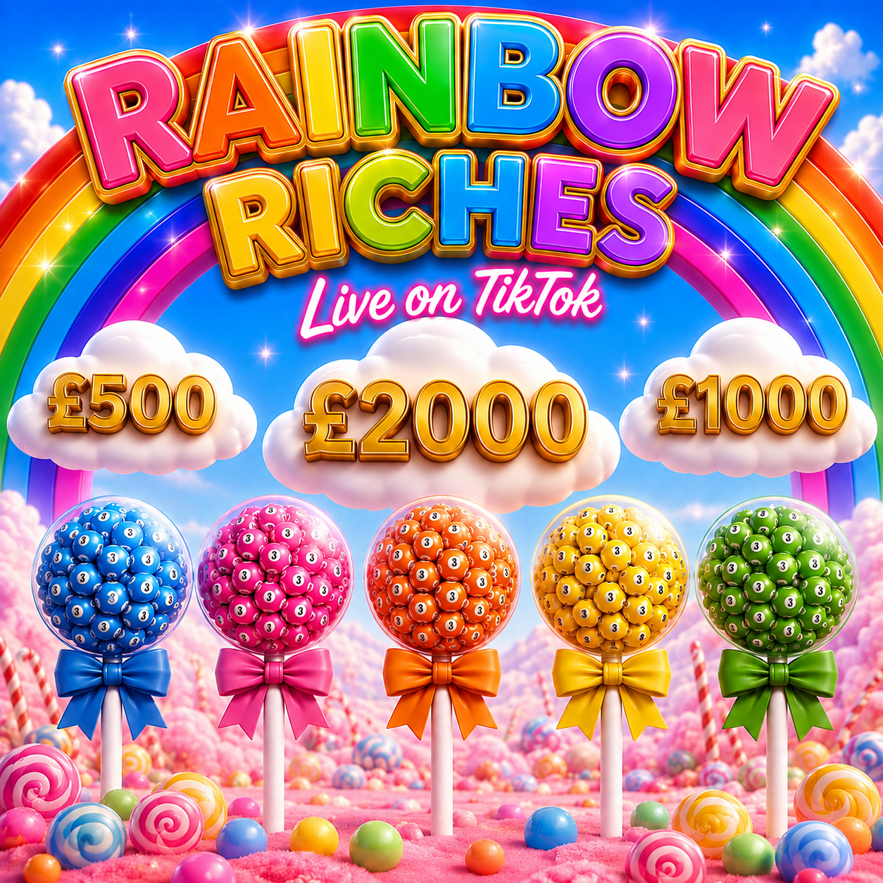 [LIVE] Rainbow Riches Win upto £2000